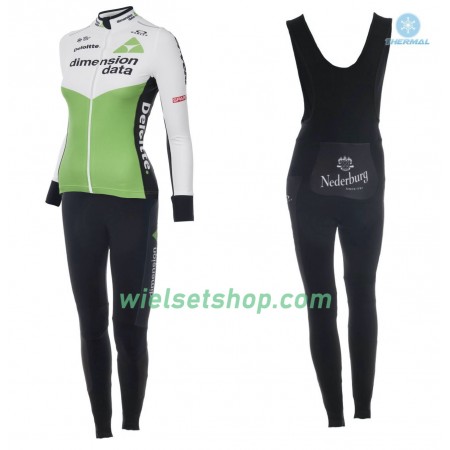 Fietskleding Dames (Fietsshirt Lange Mouw + Lange Koersbroek) 2018 Dimension Data N001 Winter Thermal Fleece Fietskleding Dames (Fietsshirt Lange Mouw + Lange Koersbroek) 2018 Dimension Data N001 Winter Thermal Fleece